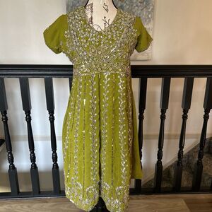 Stitched Embroidery Party Wear Dresses Small Empire